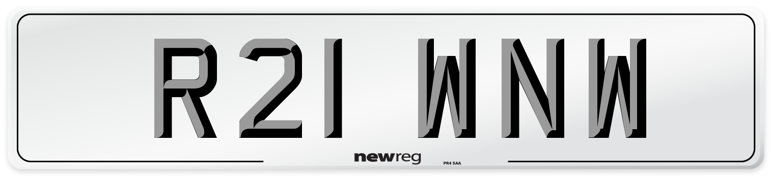 R21 WNW Number Plate from New Reg